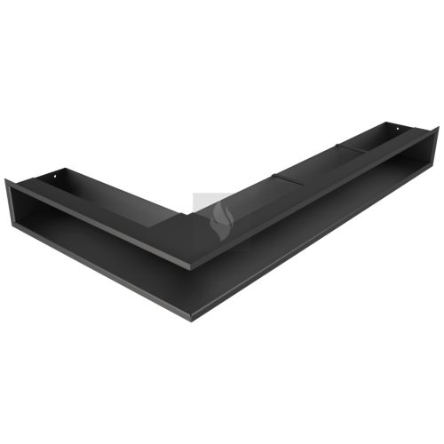SAVEN Loft sarok szellőzőrács 9,5×80×45cm fekete jobbos