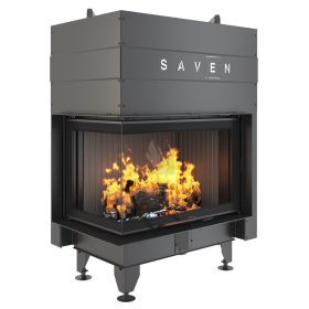   SAVEN Energy Up 75×50×47L (15,1 kW) ECO balos légfűtéses kandallóbetét fekete béléssel