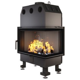   SAVEN Energy 75×50×47R (15,1kW) ECO jobbos légfűtéses kandallóbetét fekete béléssel