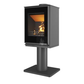   Kawmet HARITA S15i Decor ECO dekor üveges lábon álló kandallókályha, öntvény béléssel